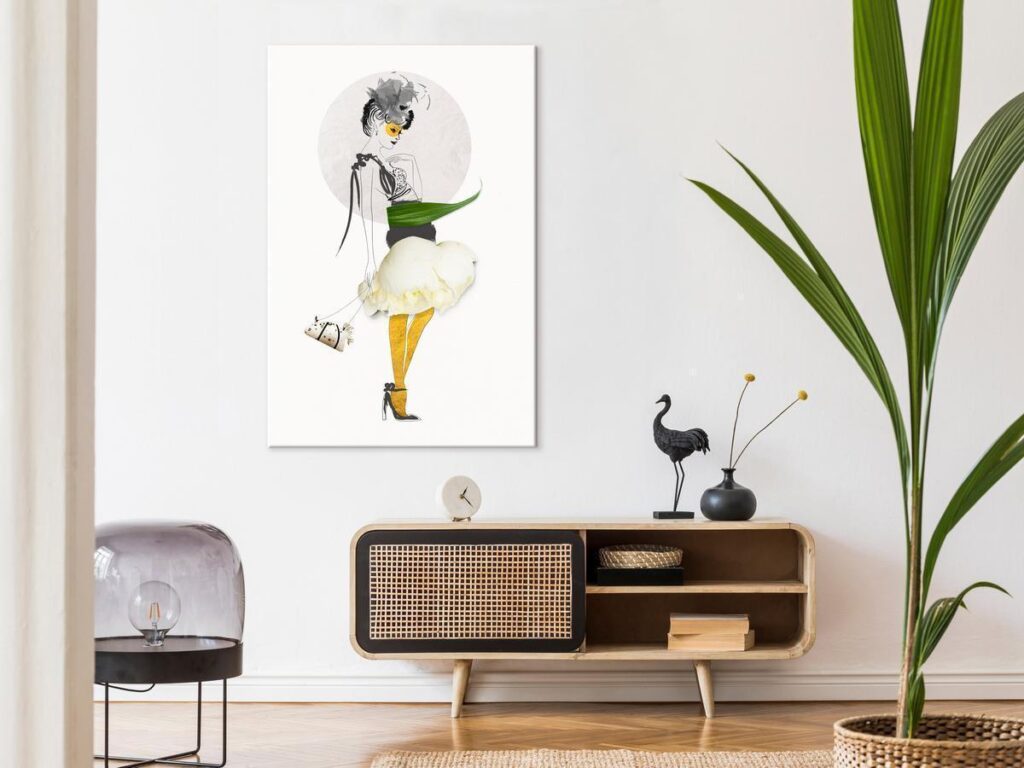 Schilderij - Yellow Stocking (1 Part) Vertical