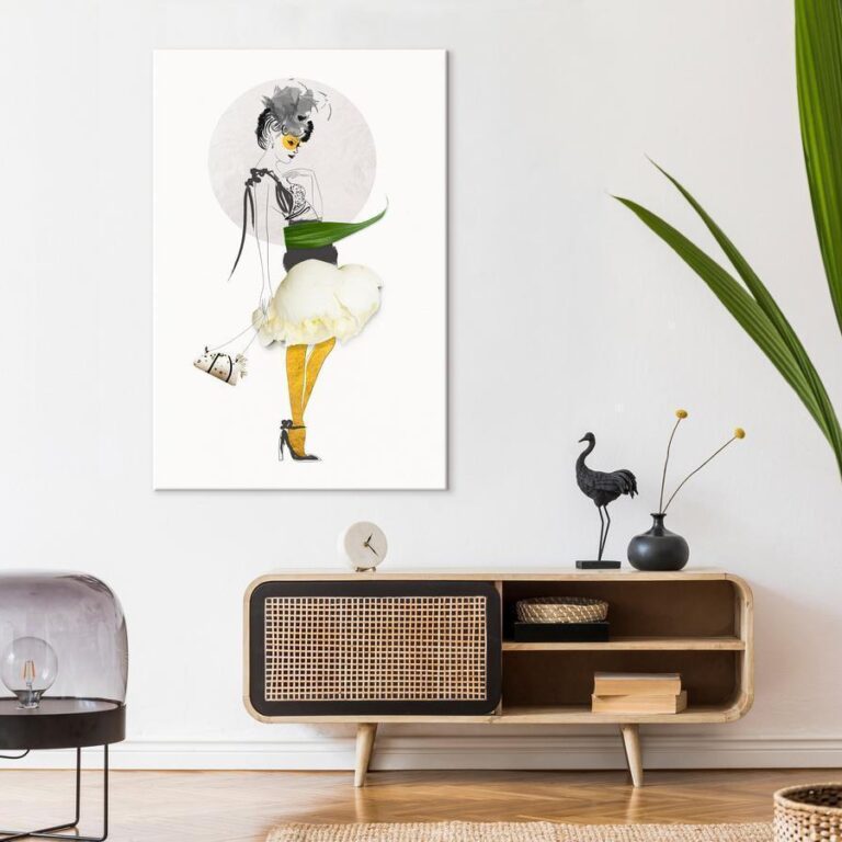 Schilderij - Yellow Stocking (1 Part) Vertical