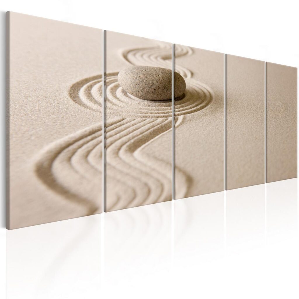 Schilderij - Zen: Sand and Stone