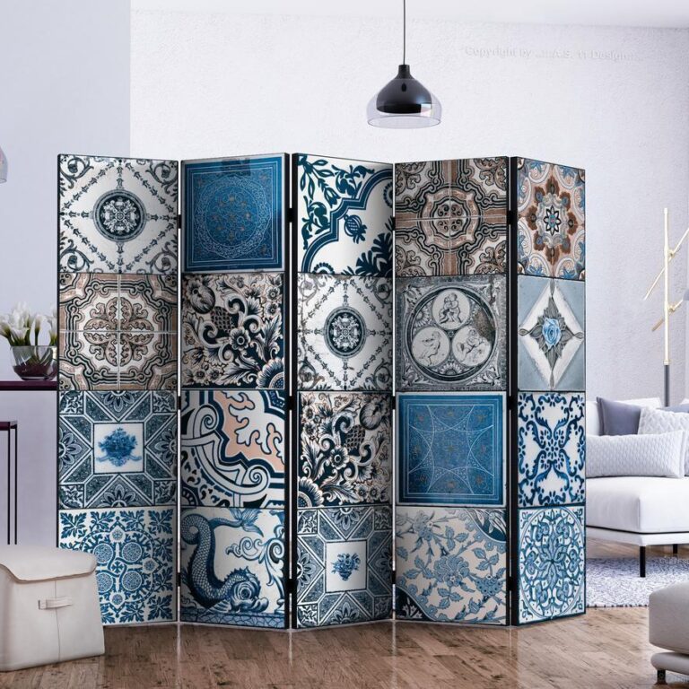 Vouwscherm - Blue Arabesque II