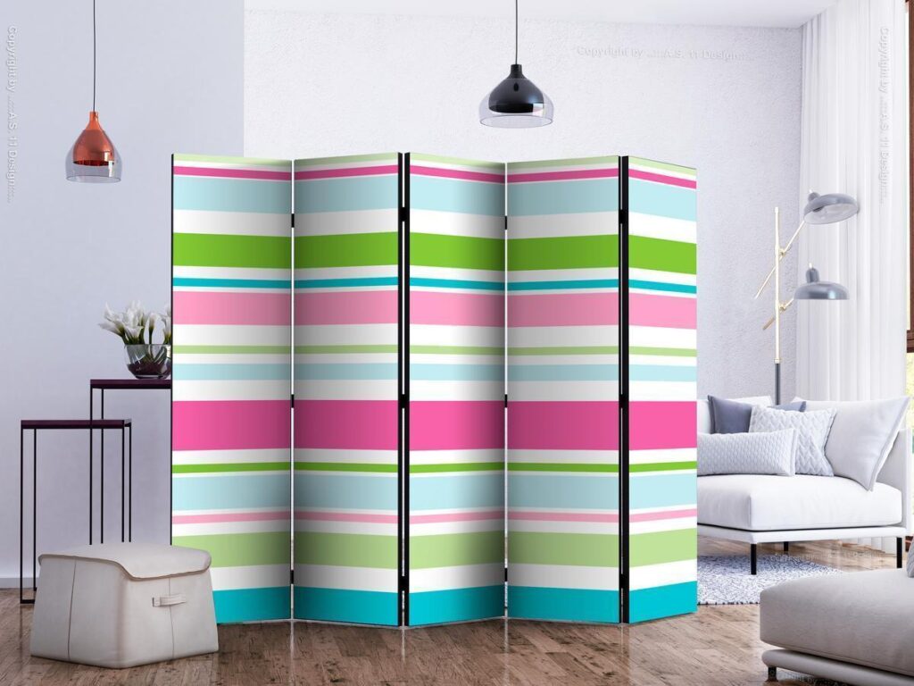 Vouwscherm - Bright stripes II