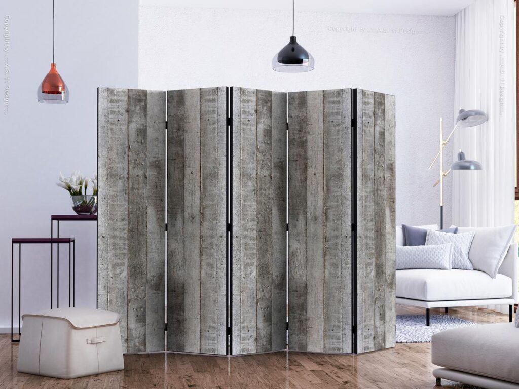 Vouwscherm - Concrete Timber II