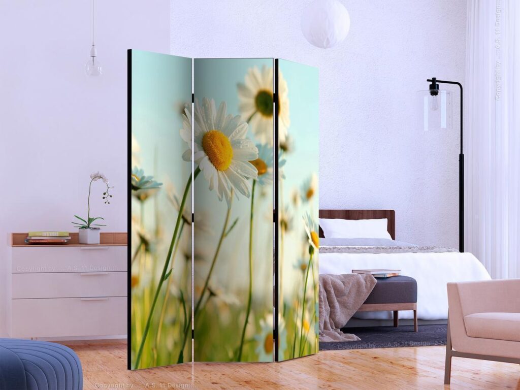 Vouwscherm - Daisies - spring meadow
