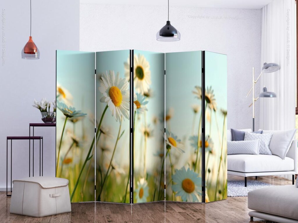 Vouwscherm - Daisies - spring meadow II
