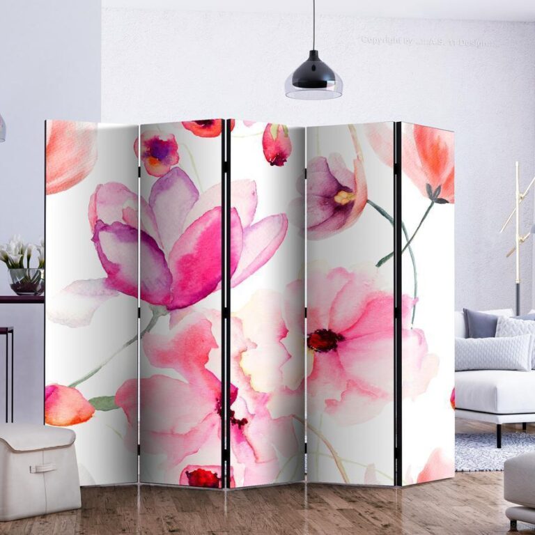 Vouwscherm - Pink Flowers II