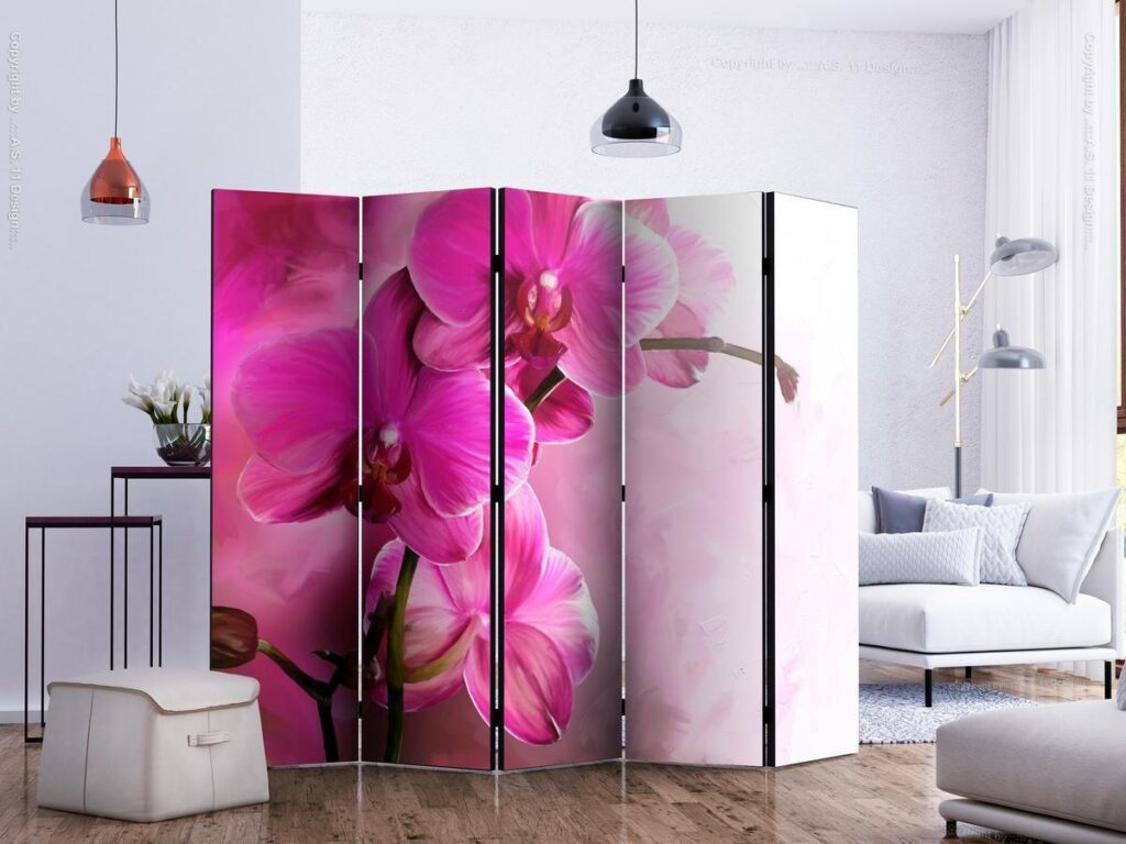 Vouwscherm - Pink Orchid II
