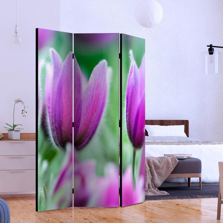 Vouwscherm - Purple spring tulips