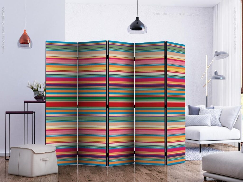 Vouwscherm - Subdued stripes II