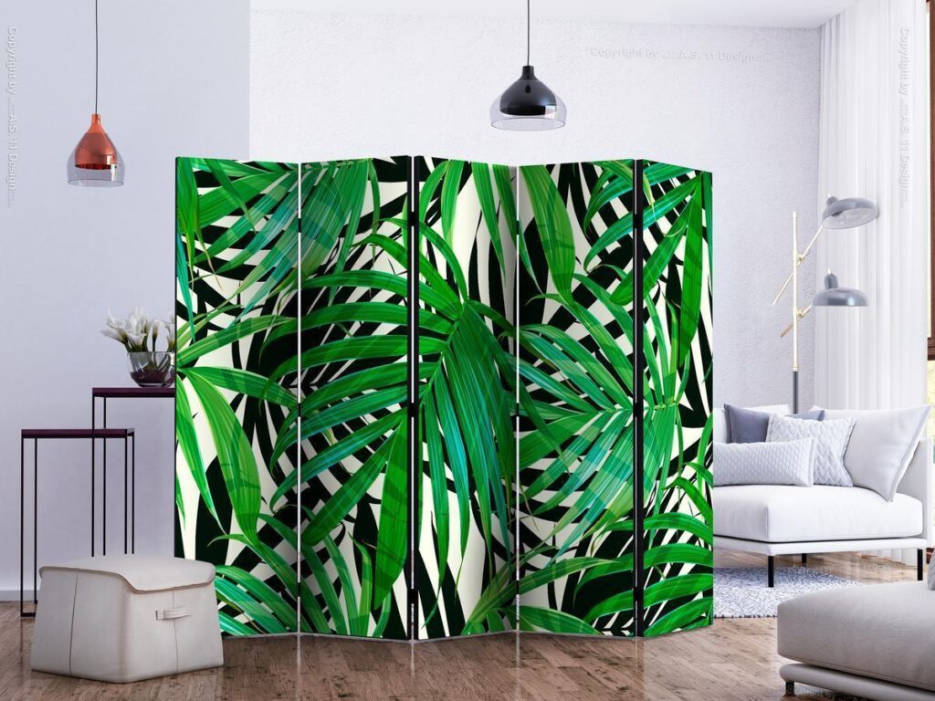 Vouwscherm - Tropical Leaves II