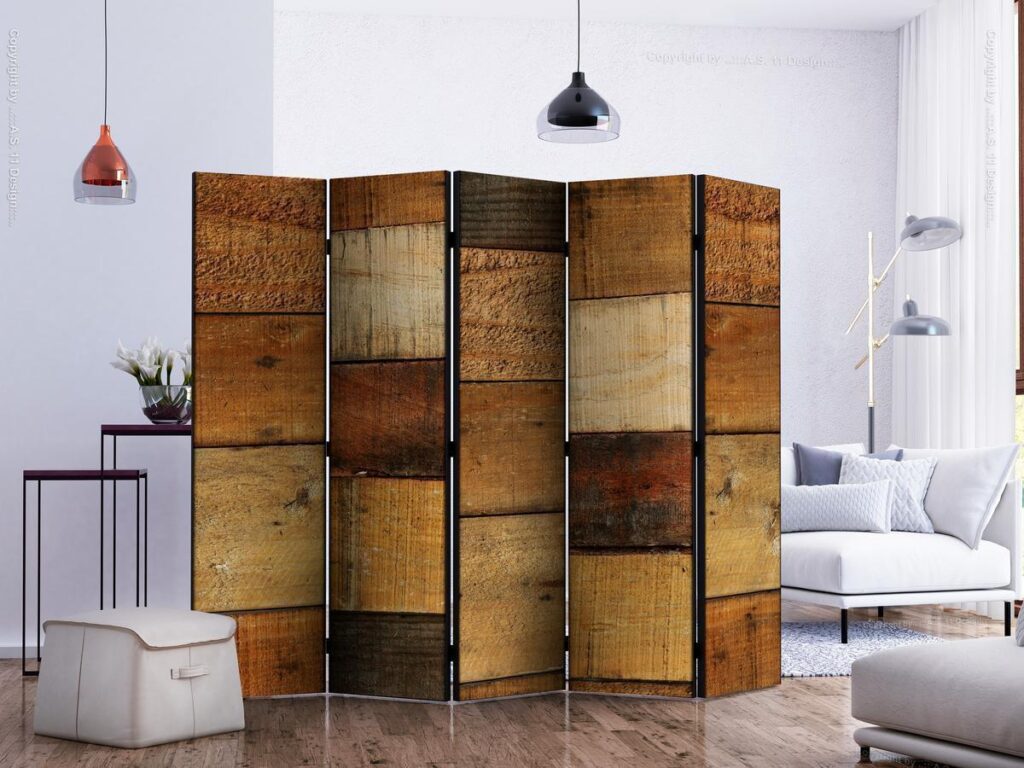 Vouwscherm - Wooden Textures II