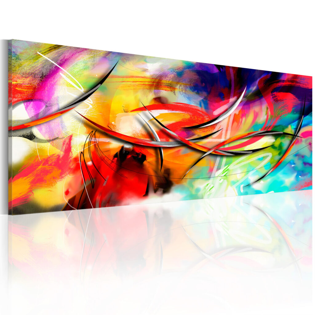 Schilderij - Dance of the rainbow