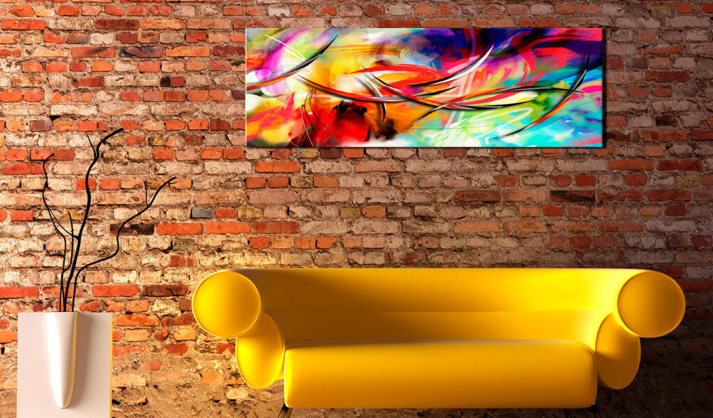 Schilderij - Dance of the rainbow - Afbeelding 2