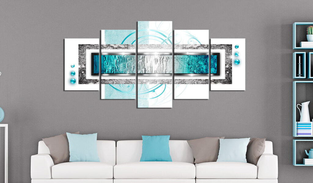 Schilderij - Turquoise blizzard - Afbeelding 2