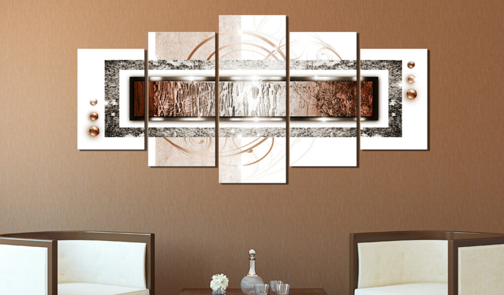 Schilderij - Golden Blizzard - Afbeelding 2
