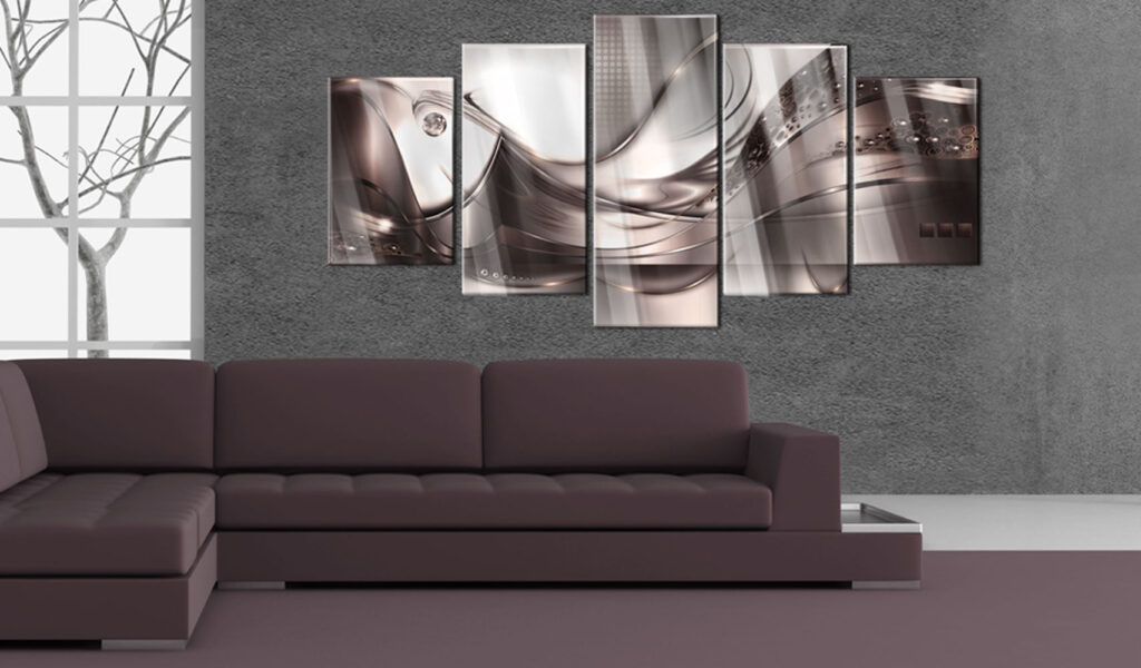 Afbeelding op acrylglas - Golden Storm [Glass] - Afbeelding 2
