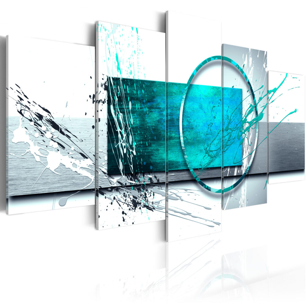 Schilderij - Turquoise Expression