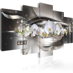 Schilderij - Steel orchids