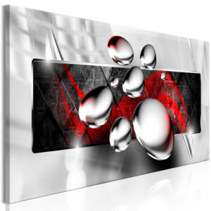 Schilderij - Shiny Stones (1 Part) Narrow Red