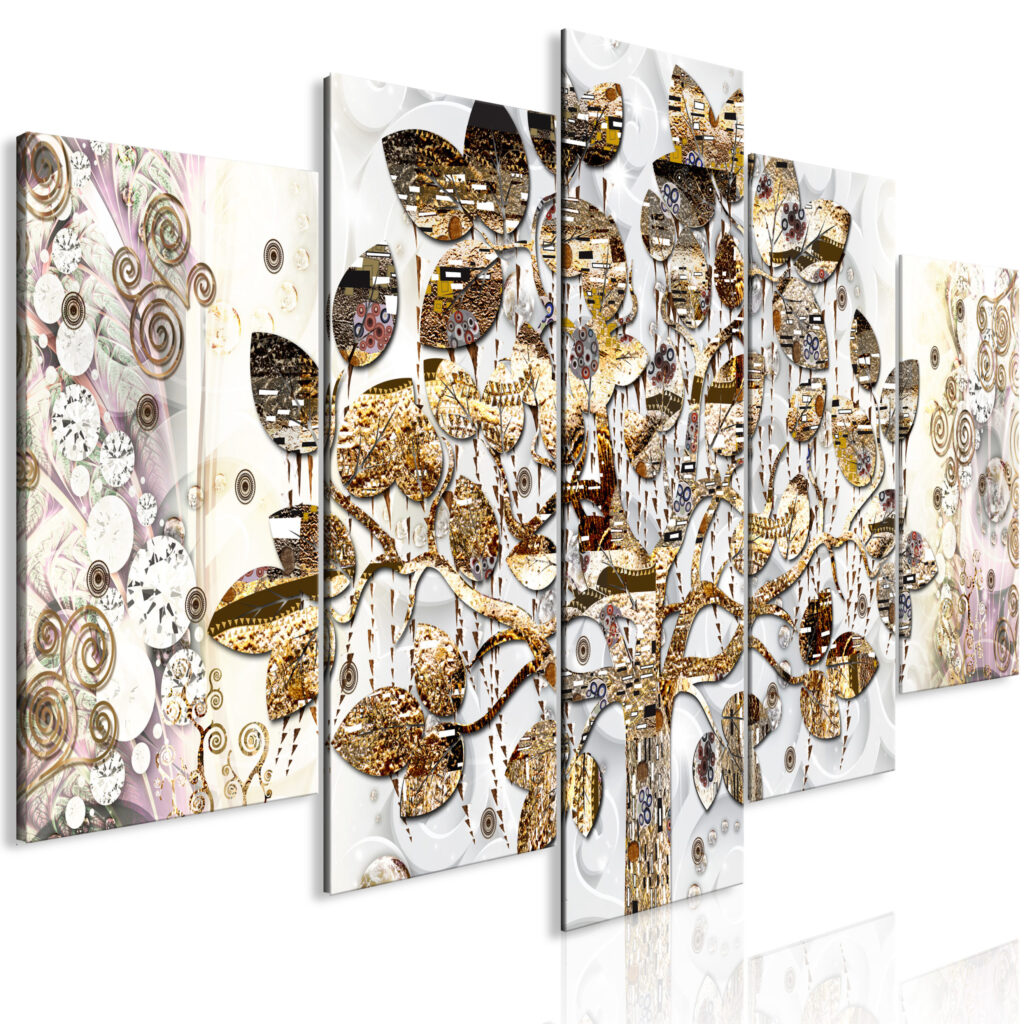 Schilderij - Tree of Happiness (5 Parts) Wide