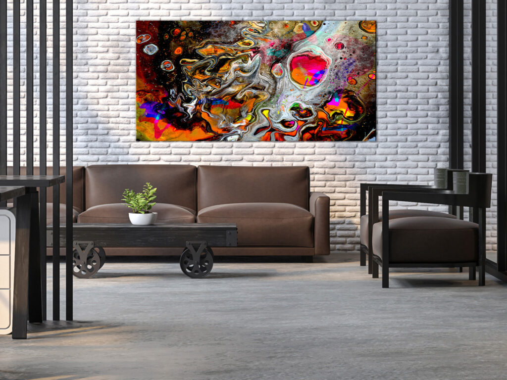 Schilderij - Paint Universe (1 Part) Wide - Afbeelding 2