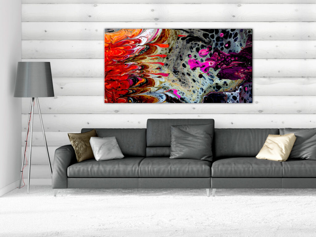 Schilderij - Paint Fusion (1 Part) Wide - Afbeelding 2