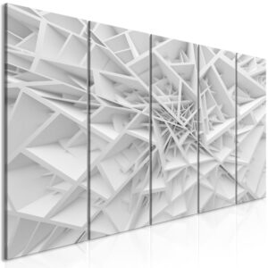 Schilderij - Complicated Geometry (5 Parts) Narrow