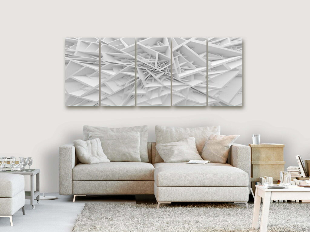 Schilderij - Complicated Geometry (5 Parts) Narrow - Afbeelding 2