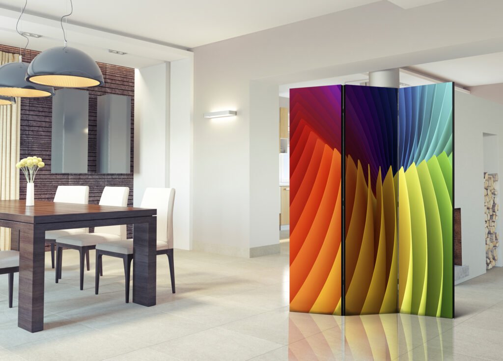 Vouwscherm - Rainbow Wave [Room Dividers] - Afbeelding 2