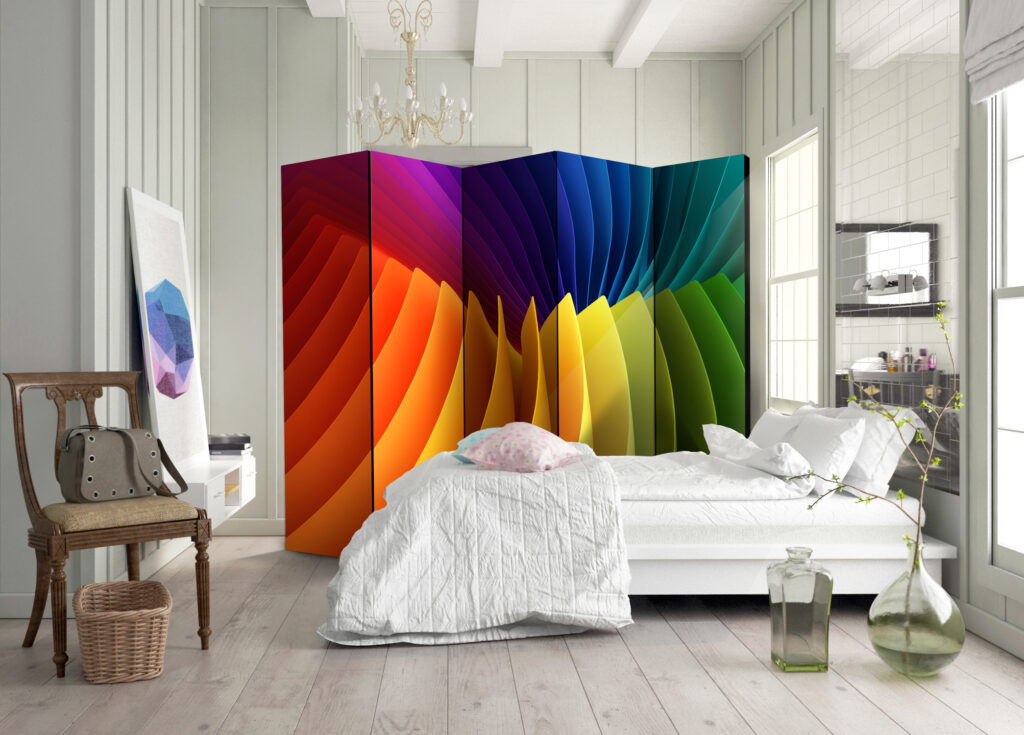 Vouwscherm - Rainbow Wave II [Room Dividers] - Afbeelding 2