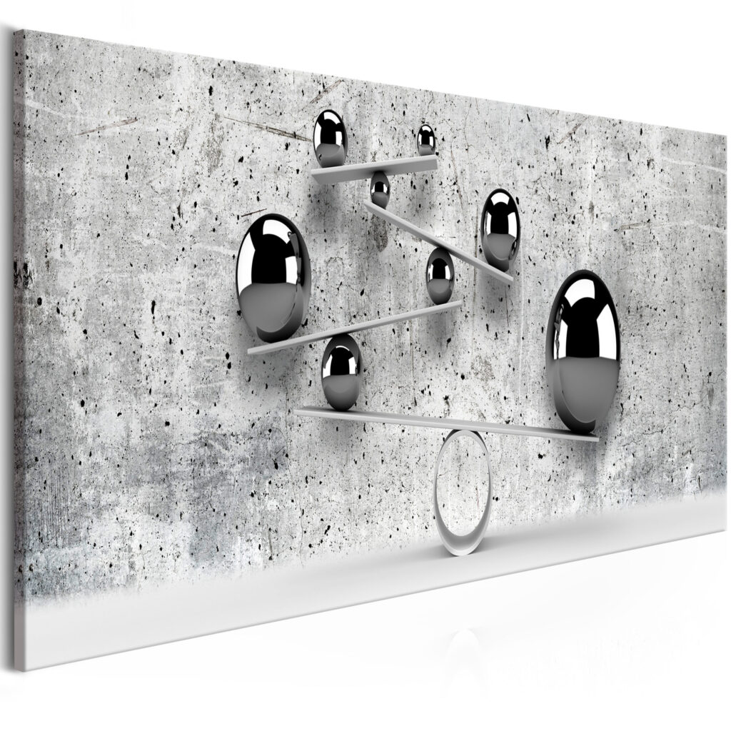 Schilderij - Balls and Concrete (1 Part) Narrow