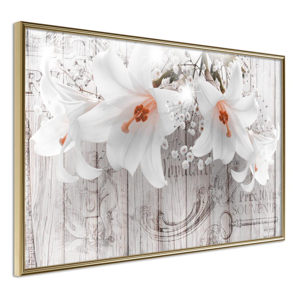 Lilies on Wood