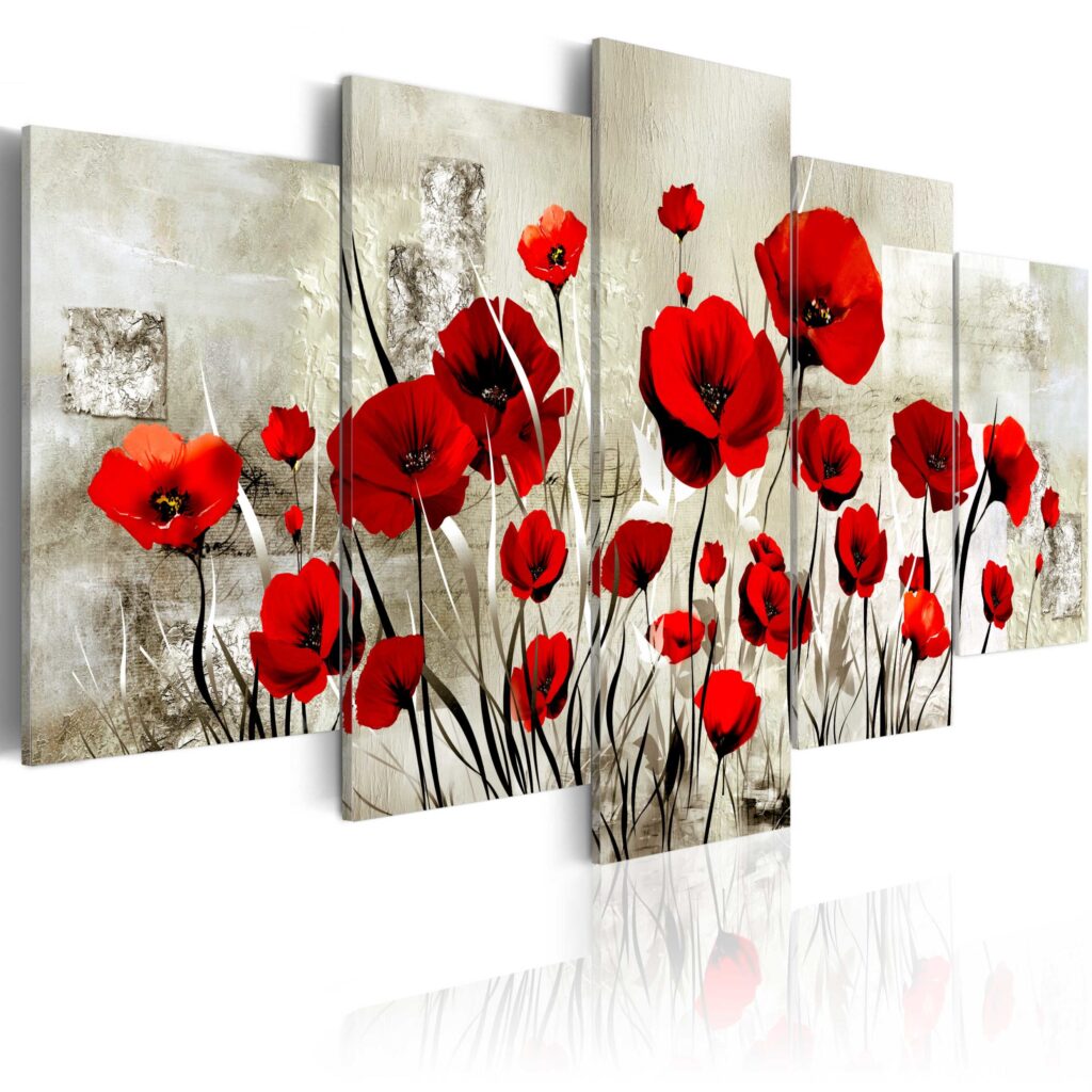 Schilderij - Scarlet Field