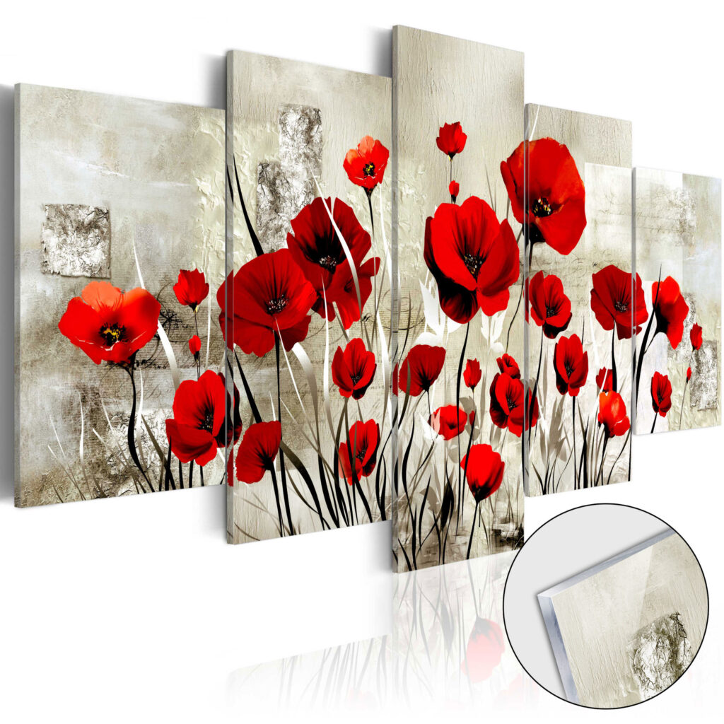Afbeelding op acrylglas - Scarlet Field [Glass]