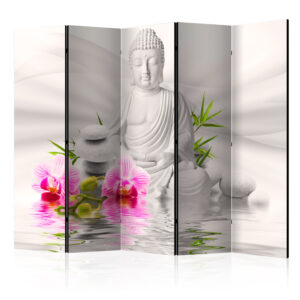 Vouwscherm - Buddha and Orchids II [Room Dividers]