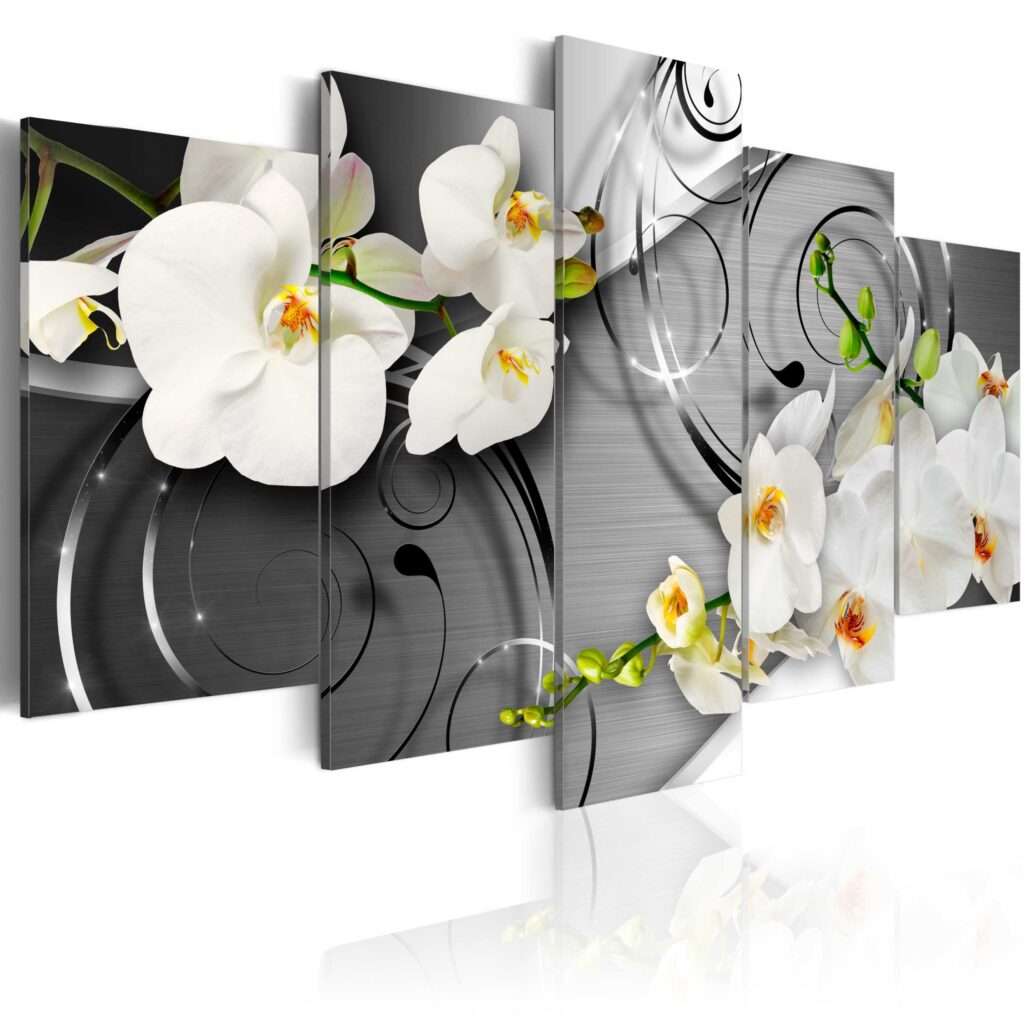 Schilderij - Milky orchids