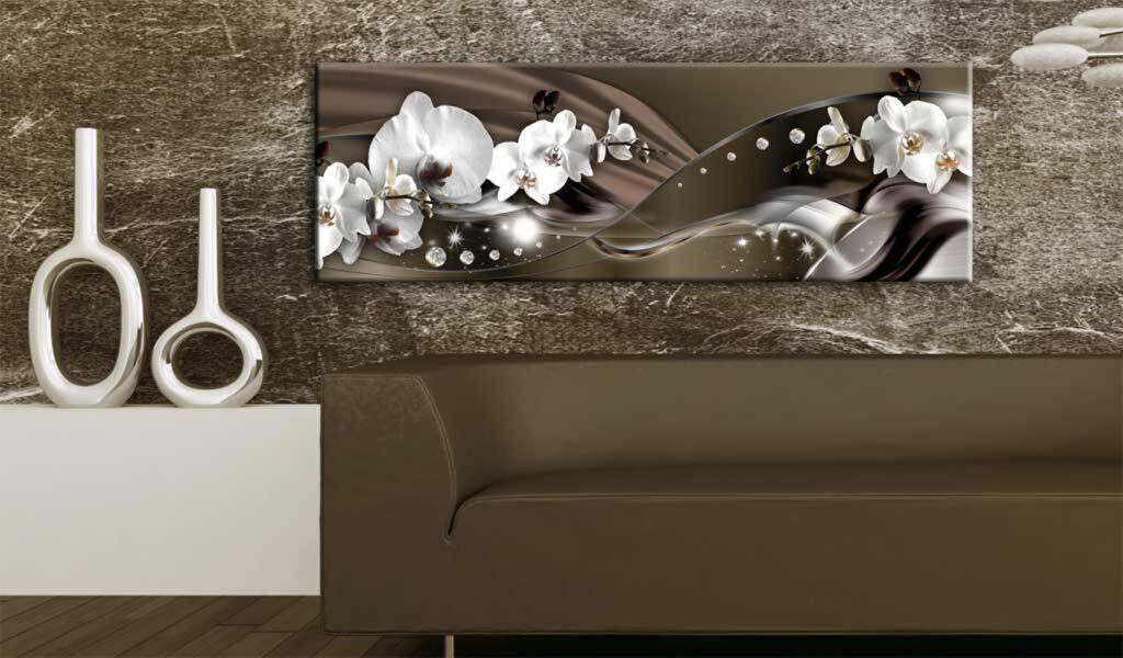 Schilderij - Chocolate Dance of Orchid - Afbeelding 2