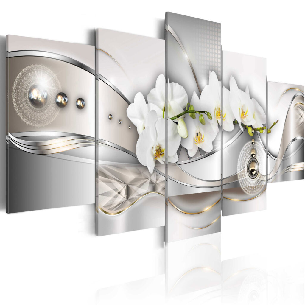 Schilderij - Pearl Dance of Orchids