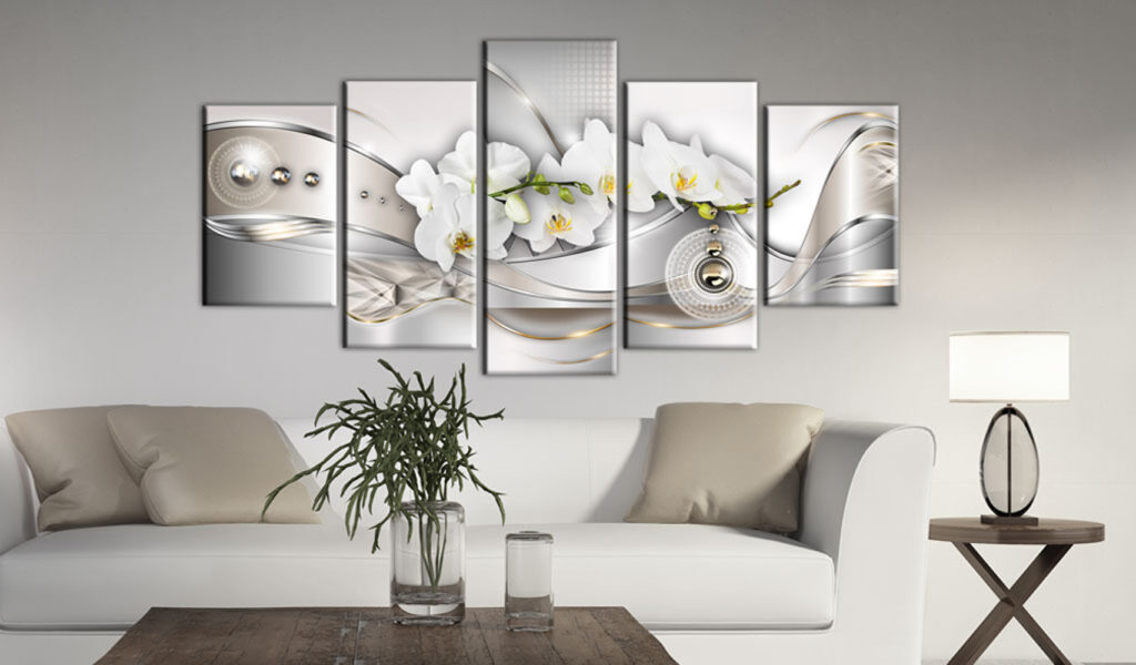 Schilderij - Pearl Dance of Orchids - Afbeelding 2