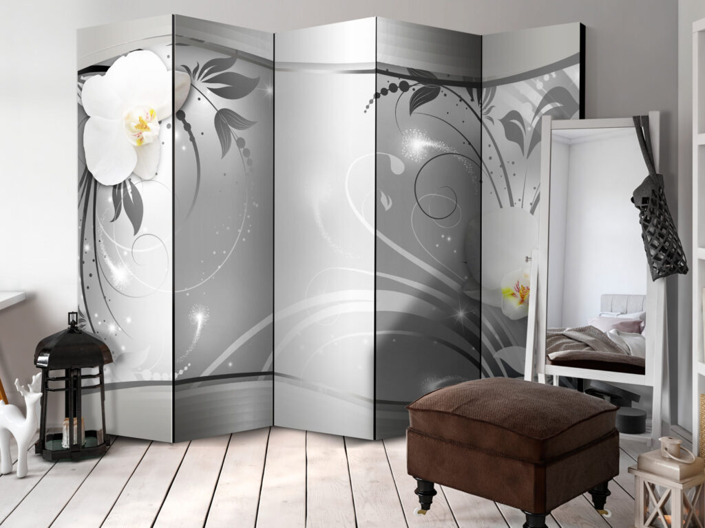 Vouwscherm - Silver Abstract II [Room Dividers] - Afbeelding 2