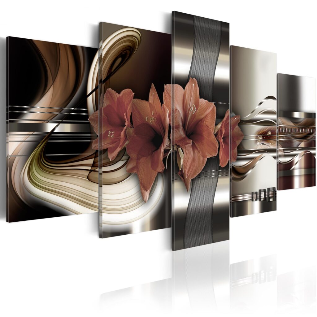 Schilderij - Abstraction and Amaryllis