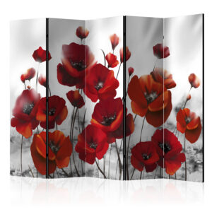 Vouwscherm - Poppies in the Moonlight II [Room Dividers]