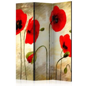 Vouwscherm - Golden Field of Poppies [Room Dividers]