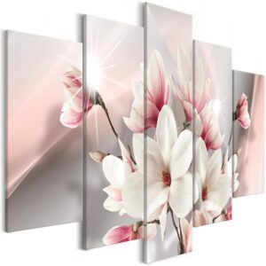 Schilderij - Magnolia in Bloom (5 Parts) Wide