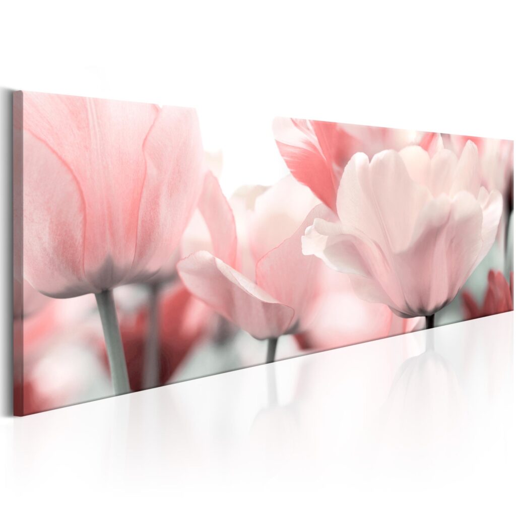 Schilderij - Pink Tulips
