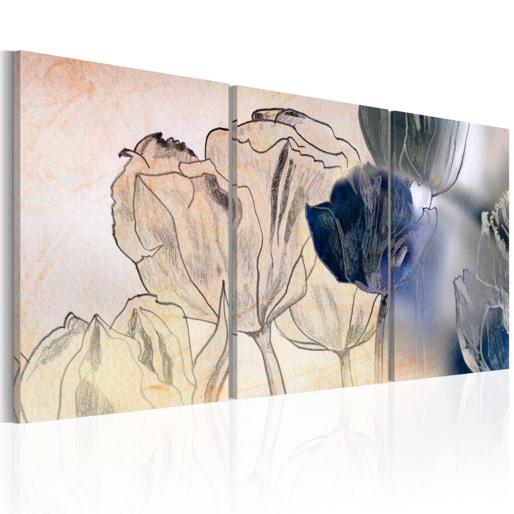 Schilderij - Sketch of Tulips