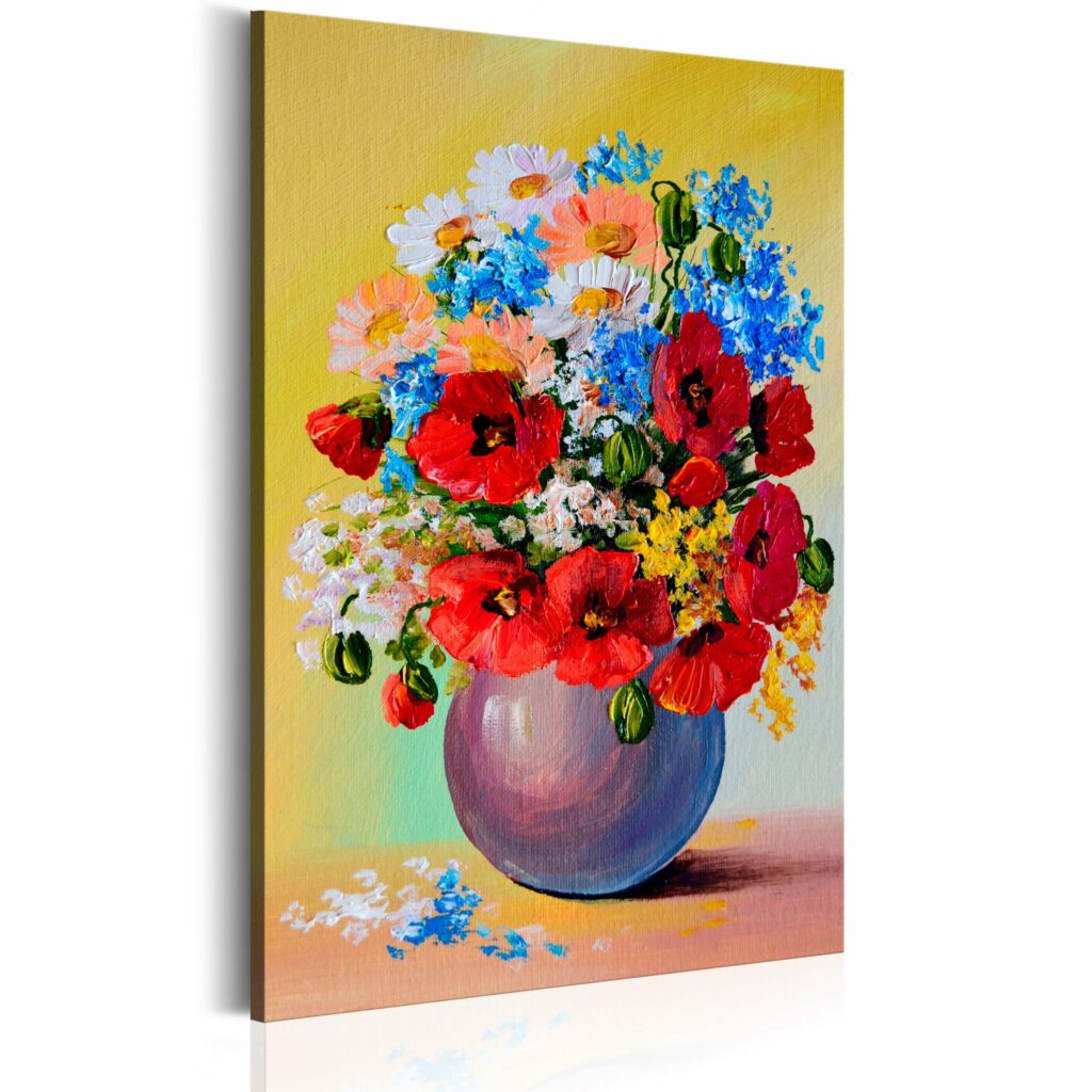 Schilderij - Bunch of Wildflowers