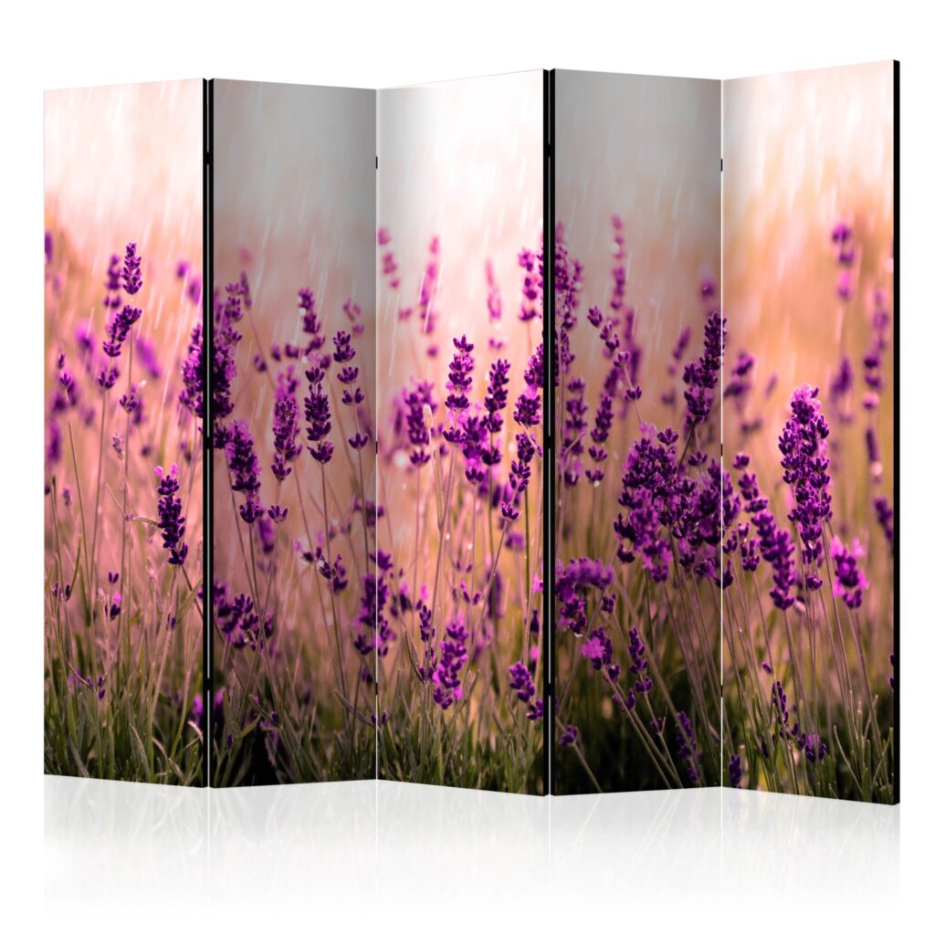 Vouwscherm - Lavender in the Rain II [Room Dividers]