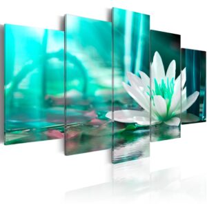 Schilderij - Turquoise Lotus