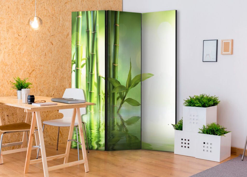 Vouwscherm - Green Bamboo [Room Dividers] - Afbeelding 2