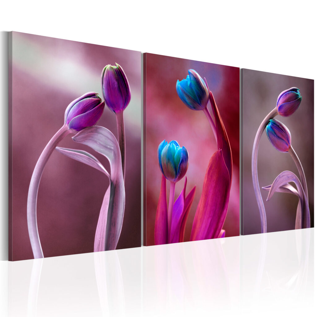 Schilderij - Tulips in Love